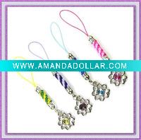 Wholesale Mobile Phone Charm decroated with shiny rhinestone