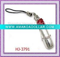 lipstick phone charm