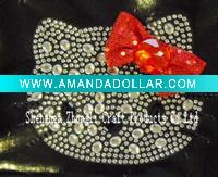 Wholesale New fashion hellokity hot fix motif stickers