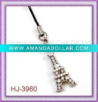 Wholesale Eiffel Tower Mobile Phone Charm