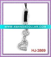 Wholesale Hearts Mobile Phone Charm