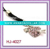Wholesale Heart Mobile Phone Charm
