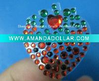 Wholesale Strawberry form crystal sticker