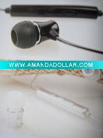 Wholesale High quality plastic mobile phone headphone with aluminium wire connecter