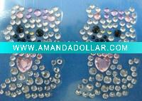 Wholesale Rabbit form crystal sticker