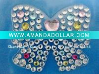 Wholesale Butterfly form crystal sticker