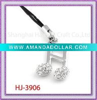 Wholesale Music Note Mobile Phone Charm