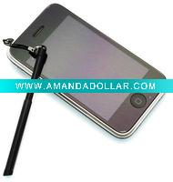 Retractable Aluminum Stylus Pen (Black)