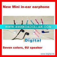 Wholesale Stereo mp3/mp4 earphone; Colorful headphone