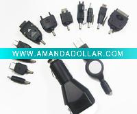 5V / 0.5A USB Car Charger with Multiple Plugs