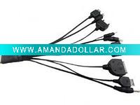 Wholesale USB 10-in-1 Charger cable for a range of digital camera,PDA,Cell phone, MP3,PSP