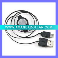 Wholesale Retractable USB to Mini USB Data Cable