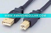 Wholesale USB 2.0 Printer Cable A Male to B Male 28/24AWG Cable- 6 ft