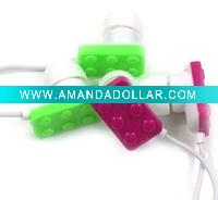 Wholesale brick earphones/Colorful blocks/canal type stereo headphones sundries