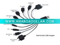 USB Cable to 10 connectors