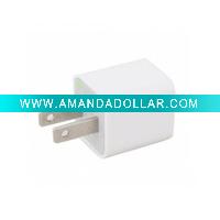 Ultra Mini 1A USB Power Adapter Charger White Color (100~240V AC)