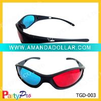 Blank frame palstic 3D video glasses