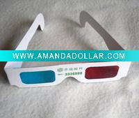 Wholesale red/cyan paper 3d glasses TV/Movie/Book