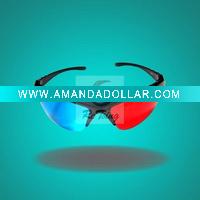 Wholesale 3D glasses Red Blue Cyan Plastic Framed 3D glass