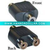 Wholesale 2 rca to 3.5mm mono female adapter