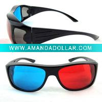 red blue plastic 3d glasses