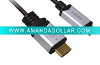 Wholesale new mini HDMI1.4 cable metal shell gold connectors support 1080P,3D and Ethernet
