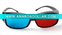 Wholesale Red cyan blue Plastic 3D glasses for 3D vedio 3D movie 3D games 3D TV
