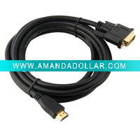 HDMI cable with dual ferrites