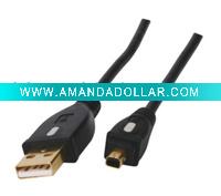USB A to Mini B Data Cable for PS3 Camera PSP MP3