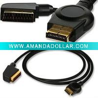 game cable with RGB plug to scart plug