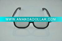 Wholesale Real D plastic black frame circular polarized 3D glasses