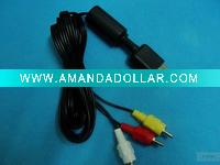 6ft Composite Standard 3AV Cable for PS 3/PS 2 games console