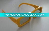 Wholesale Comfortable plastic yellow frame circular polarized 3D glasses