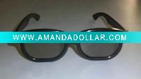 Wholesale Comfortable REAL D plastic black frame circular polarized 3D glasses