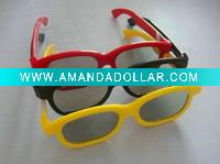 Wholesale Competitive price plastic yellow frame circular polarized 3D glasses