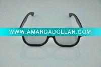 Customized Real D plastic black frame circular polarized 3D glasses