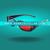 Wholesale high quality plastic 3d video glasses with anaglyphic red cyan lense for 3d movies