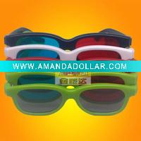 Wholesale plastic red cyan 3d glasses for computer game