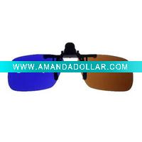 Clip on polarized 3D glasses