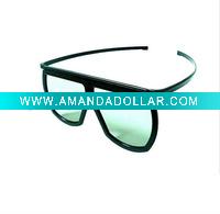 Wholesale Large lens frame plastic 45/135 degree passive linear polarized 3d glasses
