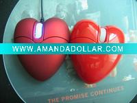 Nice heart shape optical mouse for promotion