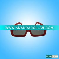 Wholesale red color plastic frame circular polarized 3d glasses for 3d theatre