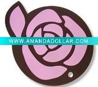 Wholesale Rose shaped silicone hotpad/cup pad/mat for promotion