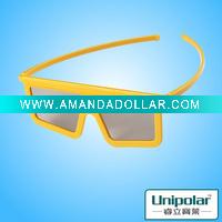 circular polarized plastic 3d glasses for 3d cinema