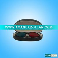Wholesale red cyan 3d theatre glasses with fashion black plastic frame