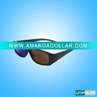 Wholesale Plastic Thicken Yellow Amethyst 3D Glasses For cinema