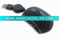Wholesale 3D optical usb mouse SM-252 with retractable cable