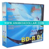 50GB Melody Blu-ray DL,5-Pieces Set, with 270min Capacity and 6x Recording Speed