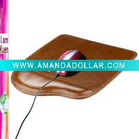 Wholesale Fashion Leather Mouse Pad with Wrist Rest Stand
