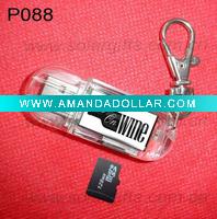 Novelty design solar power tf card usb smart card reader